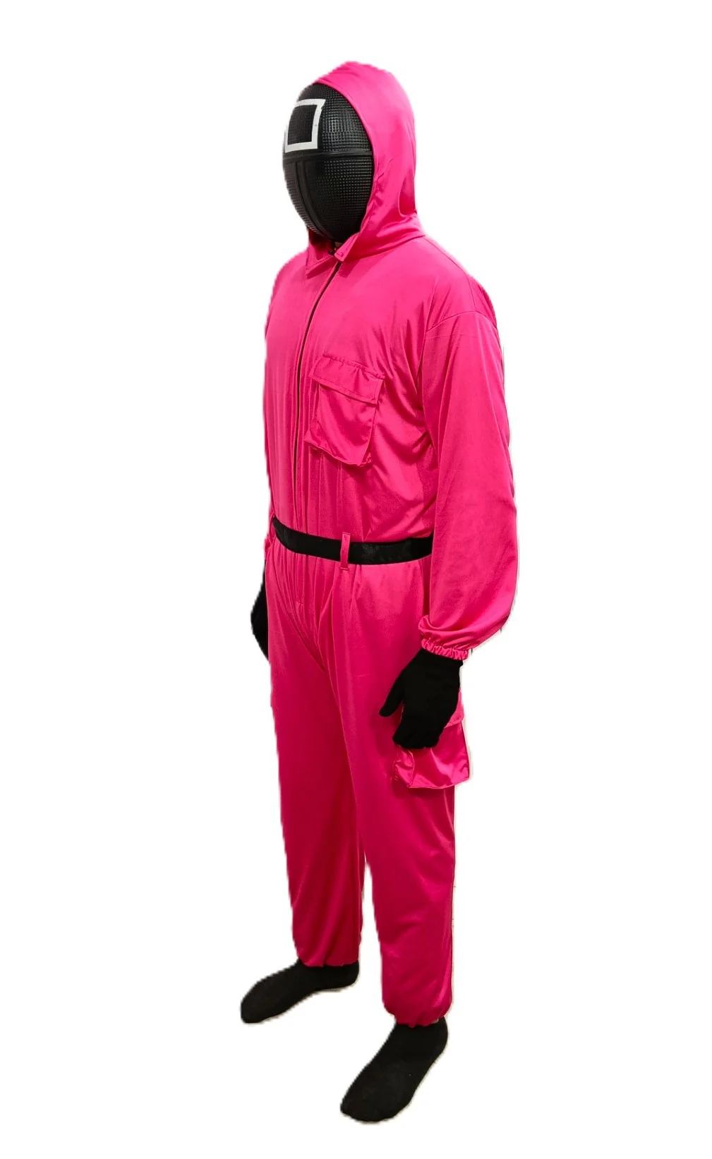 Survival Drama Korean TV Series Game Costume with Attached Hood, Plastic Mask & Belt - Halloween Cosplay Outfit for Adults | For Mens - Image 12