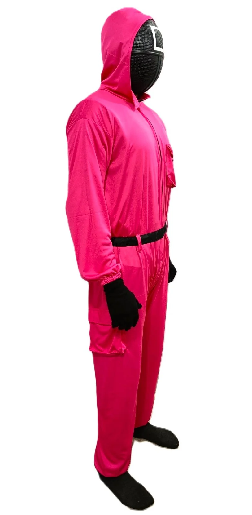 Survival Drama Korean TV Series Game Costume with Attached Hood, Plastic Mask & Belt - Halloween Cosplay Outfit for Adults | For Mens - Image 2
