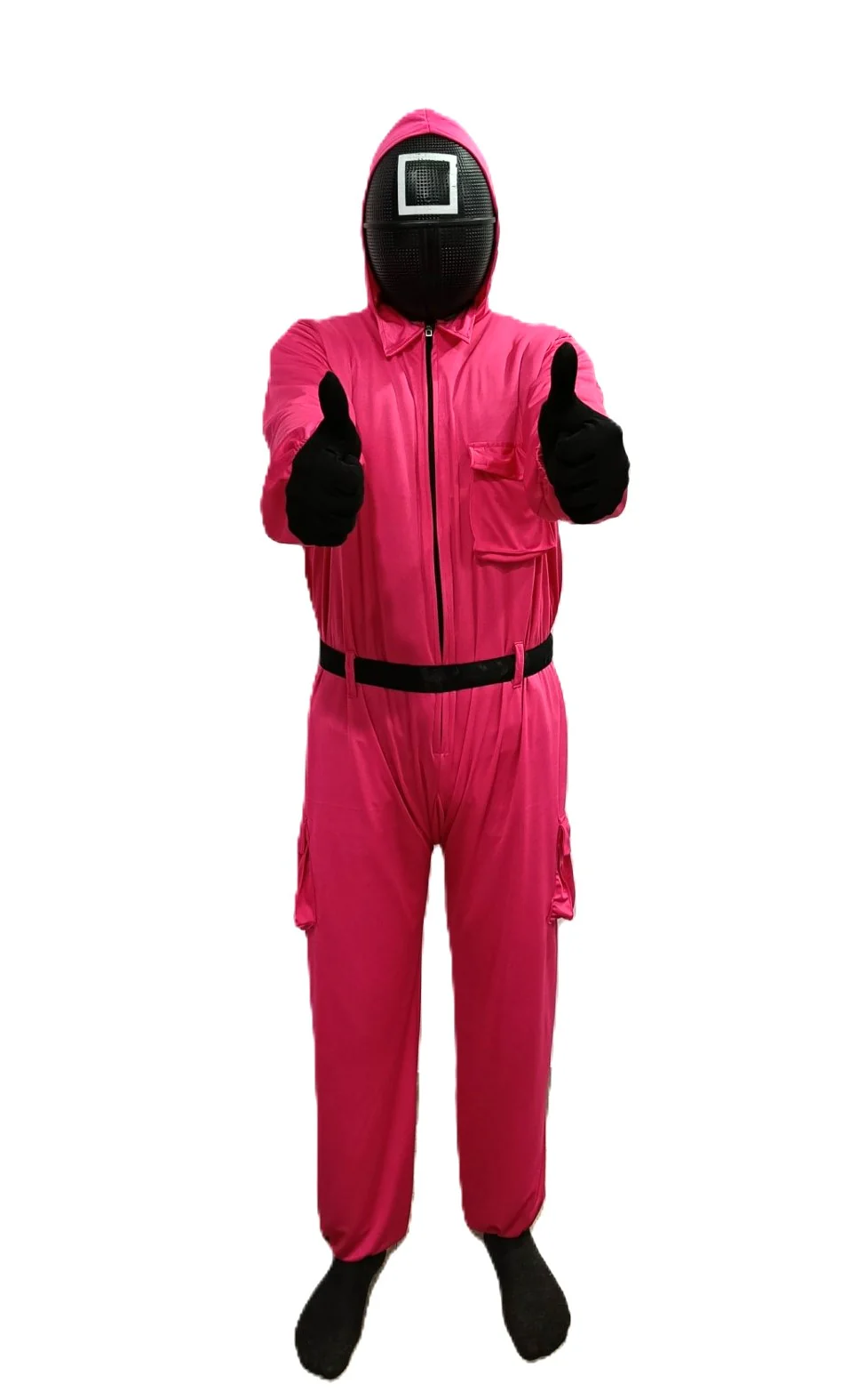 Survival Drama Korean TV Series Game Costume with Attached Hood, Plastic Mask & Belt - Halloween Cosplay Outfit for Adults | For Mens - Image 7