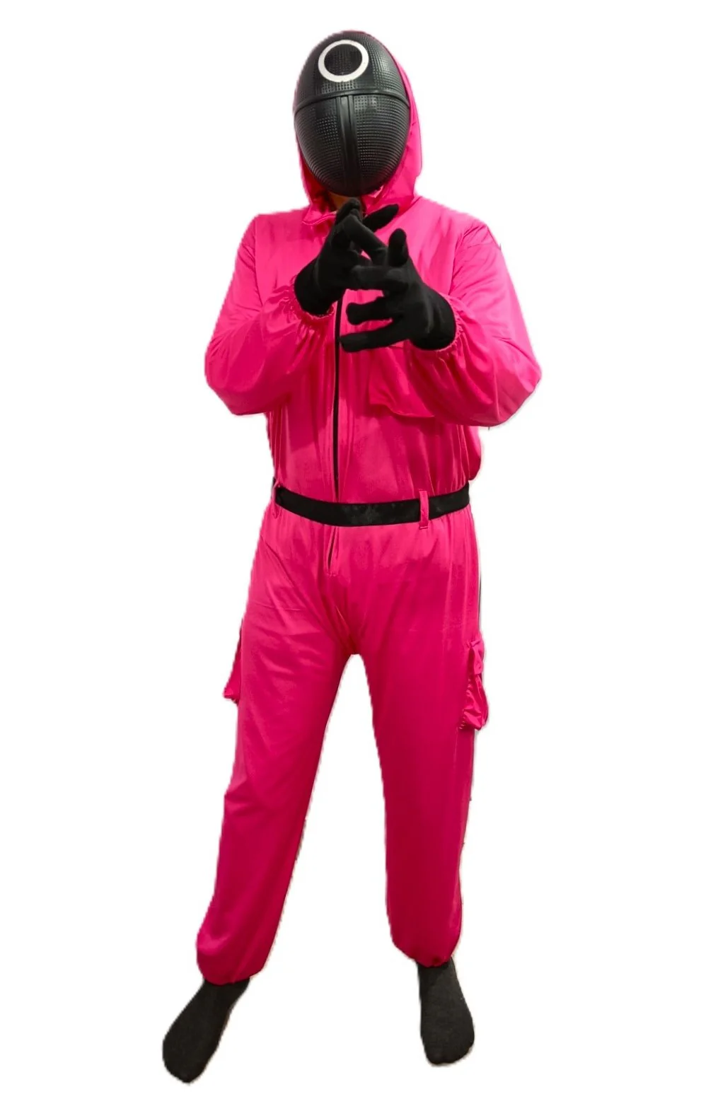 Survival Drama Korean TV Series Game Costume with Attached Hood, Plastic Mask & Belt - Halloween Cosplay Outfit for Adults | For Mens - Image 8