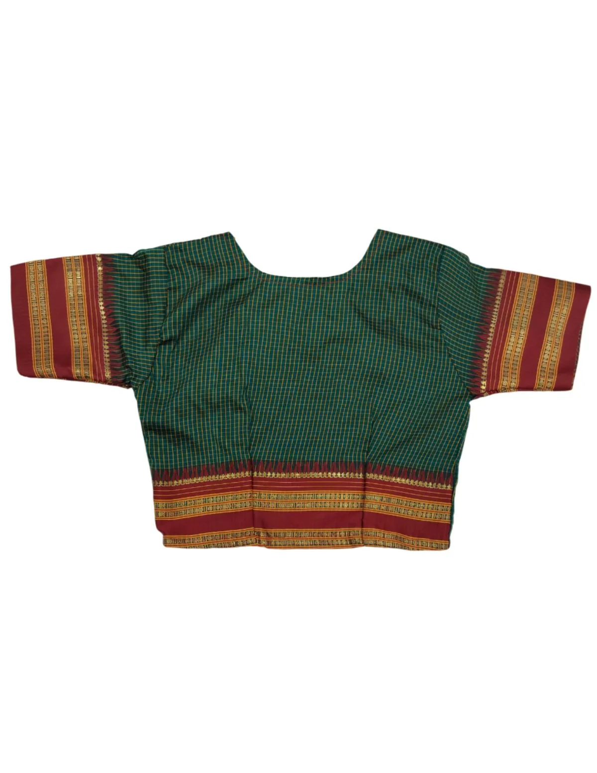 Traditional Marathi Dress for Girls | Dark Green Nauvari Saree for Kids with Blouse | Fisherwoman Costume for Kids | Indian Cultural State Dress - Image 10