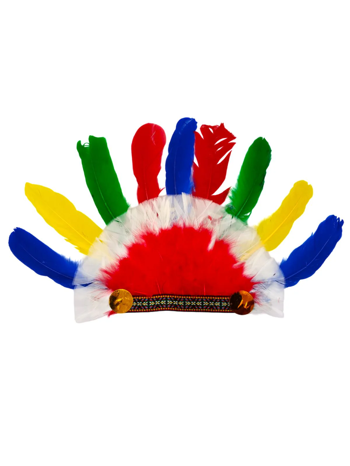 Tribal Multicolor Feather Headdress – Fancy Dress Headgear for Cultural Events, Dance Performances & Costume Parties | For Kids