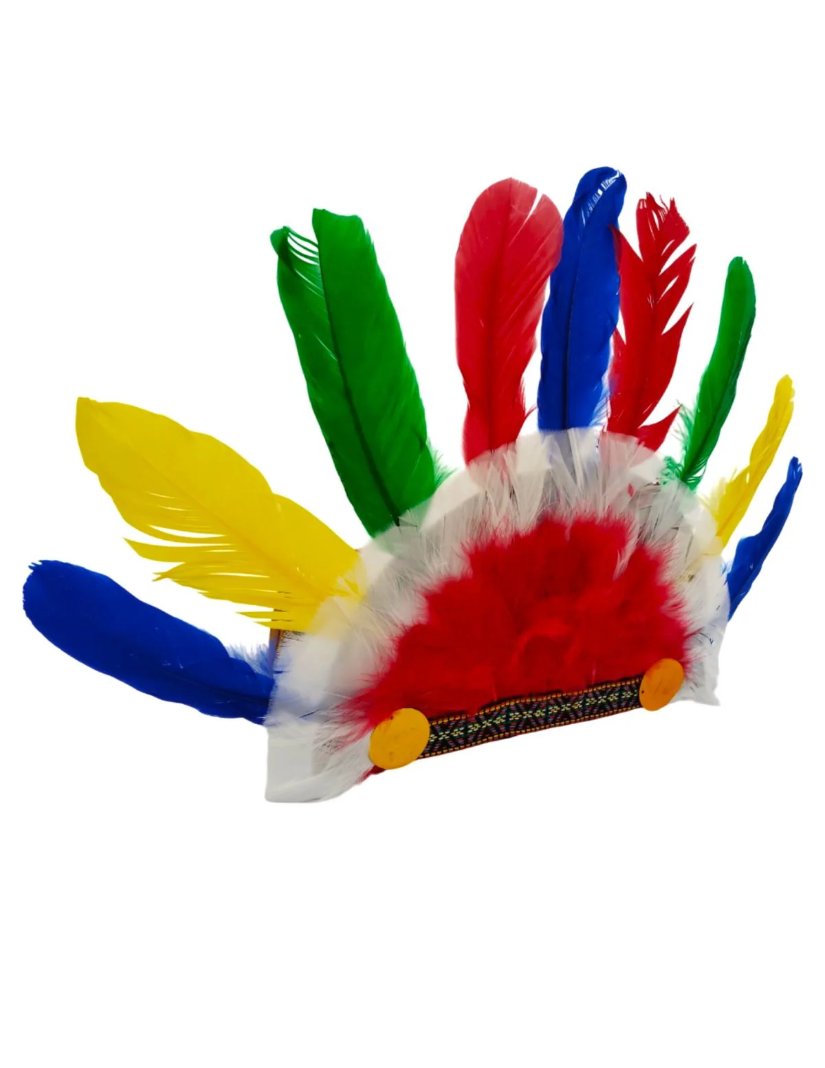Tribal Multicolor Feather Headdress – Fancy Dress Headgear for Cultural Events, Dance Performances & Costume Parties | For Kids - Image 2