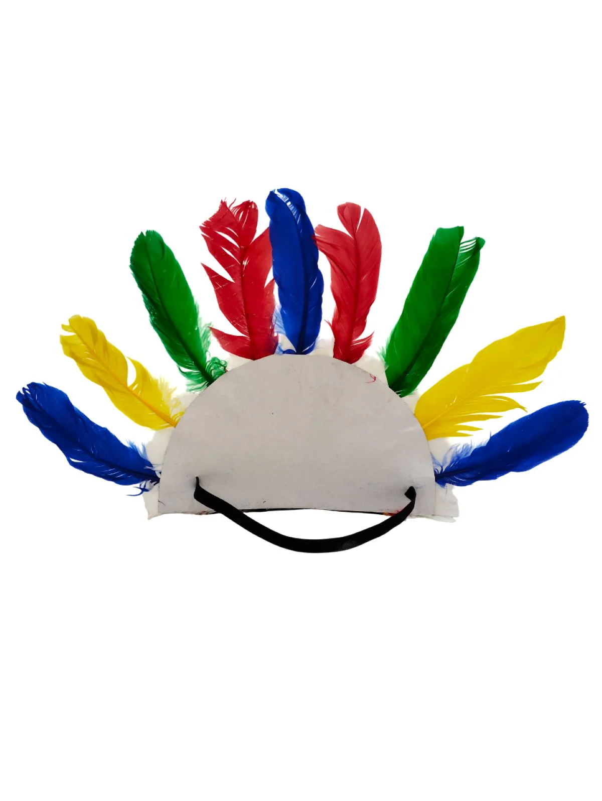 Tribal Multicolor Feather Headdress – Fancy Dress Headgear for Cultural Events, Dance Performances & Costume Parties | For Kids - Image 3