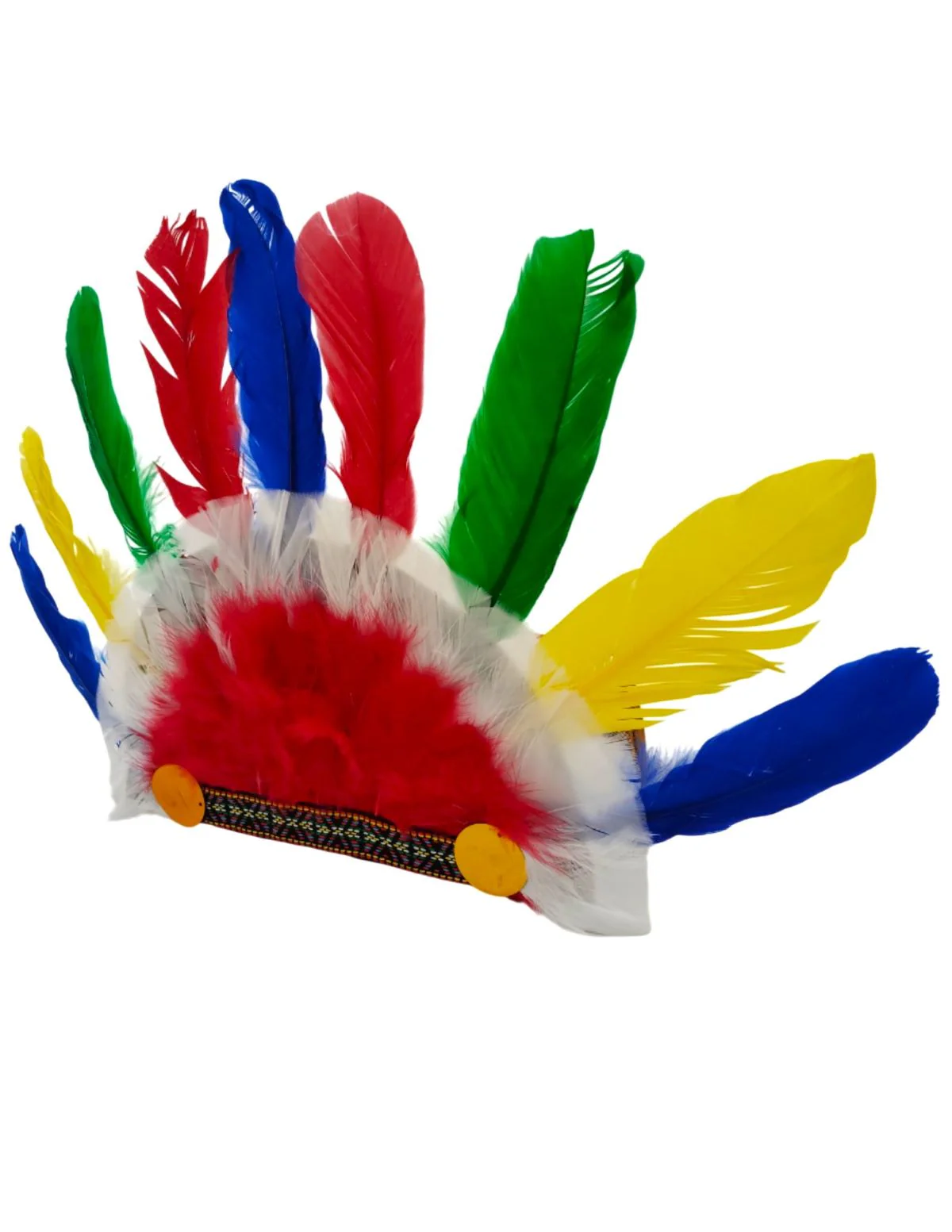 Tribal Multicolor Feather Headdress – Fancy Dress Headgear for Cultural Events, Dance Performances & Costume Parties | For Kids - Image 4