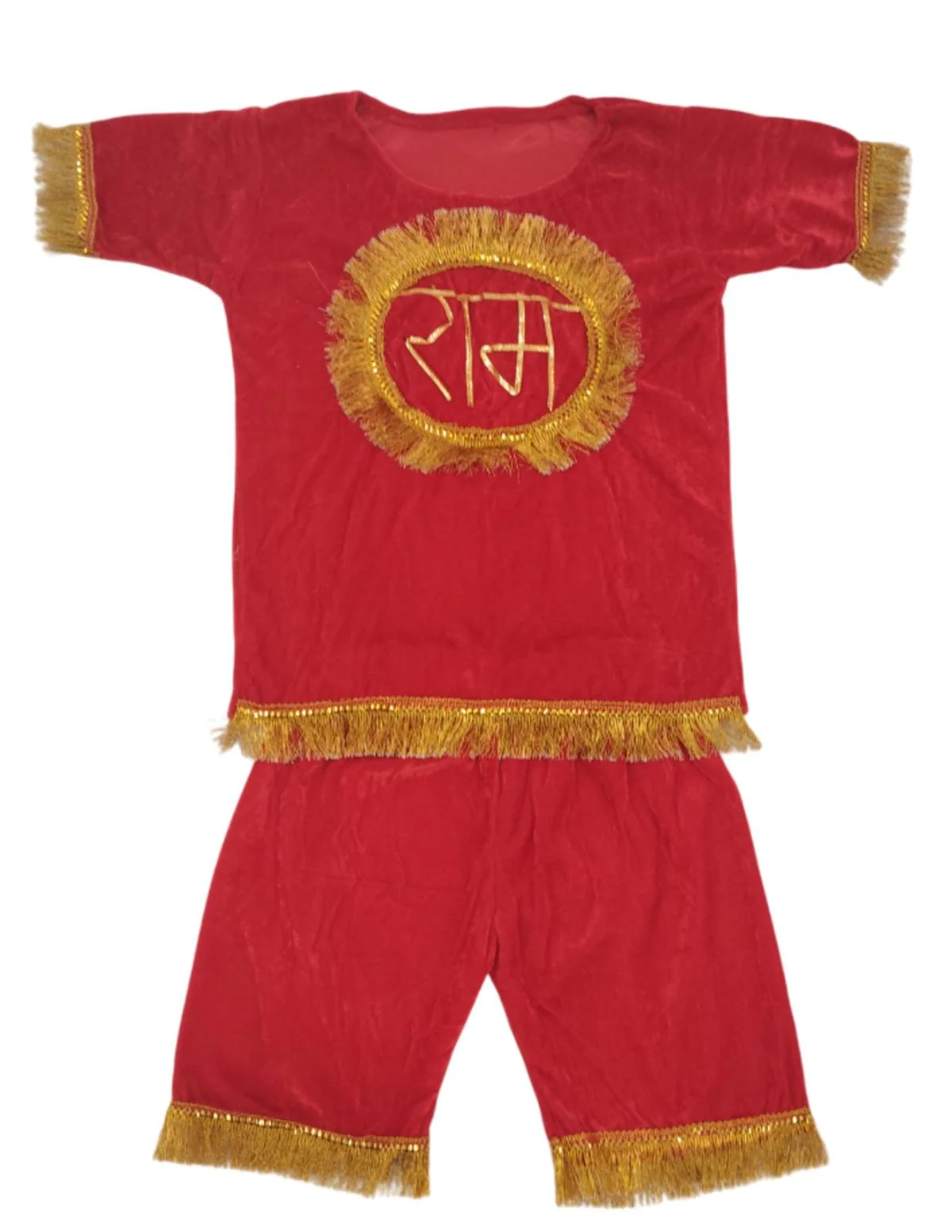 Vanar Sena Costume for Kids – Red Top & Shorts with Hanuman Face Mask & Tail | Hanuman Getup for Kids Fancy Dress Outfit for Annual Functions & Mythological Themes - Image 6
