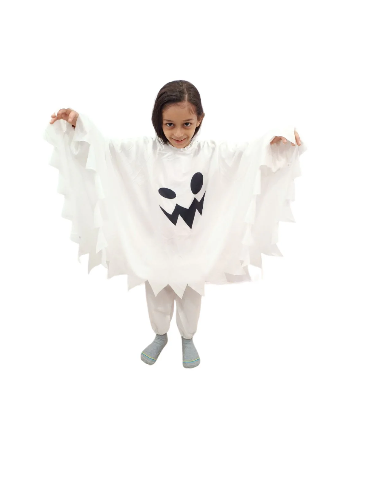 White Ghost Costume With Pumpkin Basket Combo For Kids| Halloween Dress For Boys and Girls - Image 7
