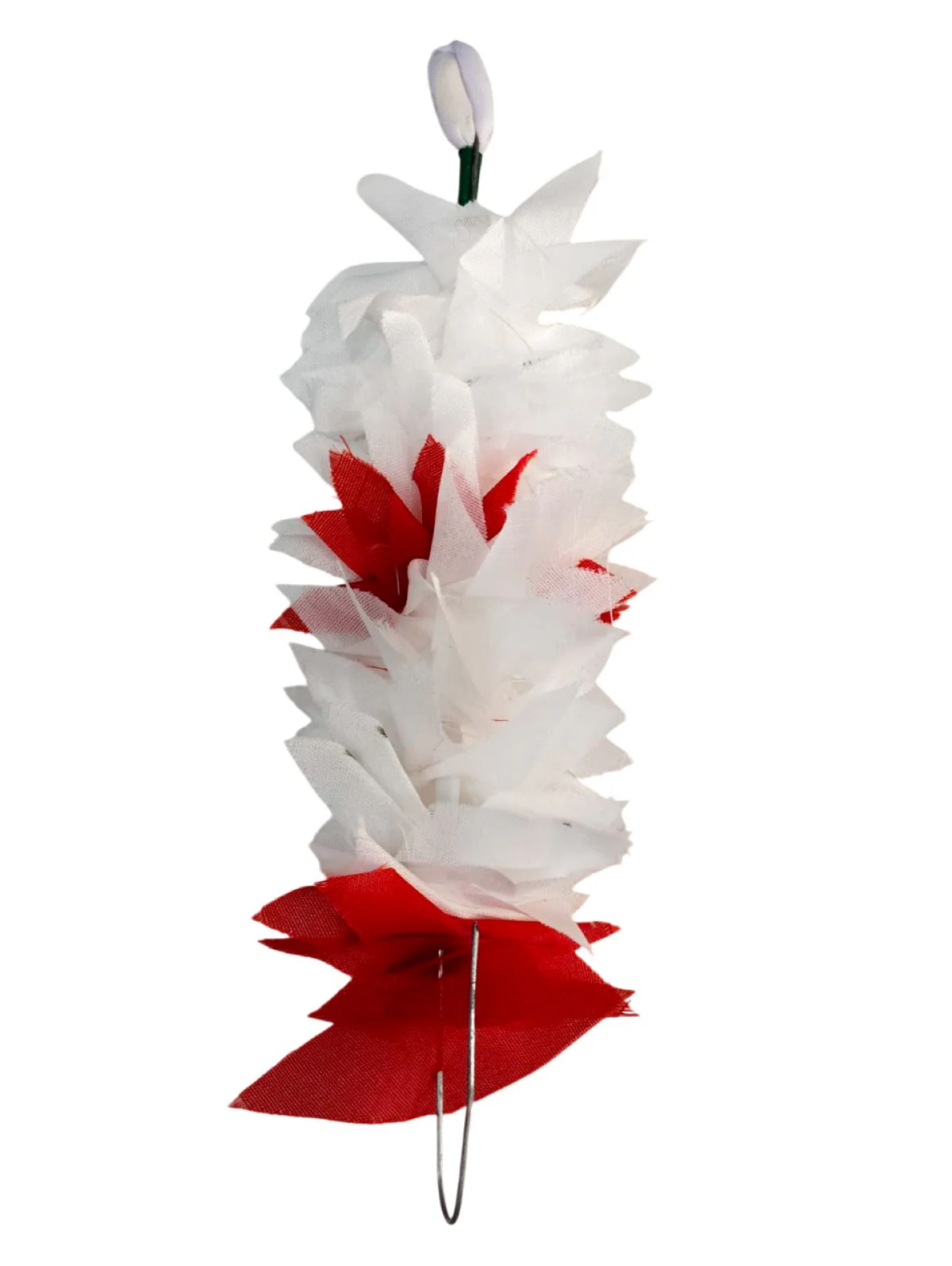 White Tahia Traditional Gajra Costume Accessory for Odissi Dance – Kantara Dance Costume Accessory – Floral Head Ornament for Women & Girls | Handmade Hair Accessory for Classical Indian Performances - Image 2