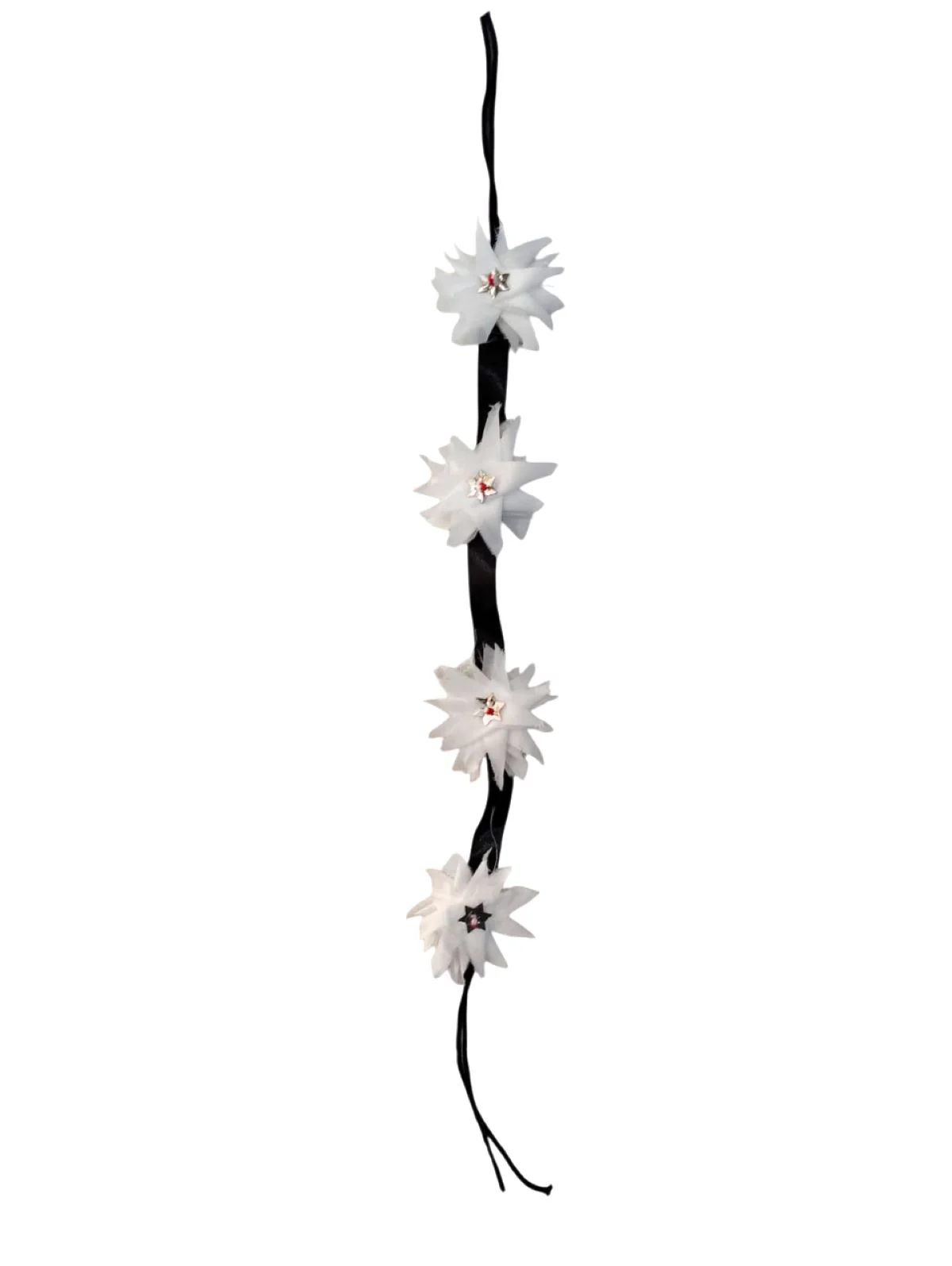 White Tahia Traditional Gajra Costume Accessory for Odissi Dance – Kantara Dance Costume Accessory – Floral Head Ornament for Women & Girls | Handmade Hair Accessory for Classical Indian Performances - Image 4