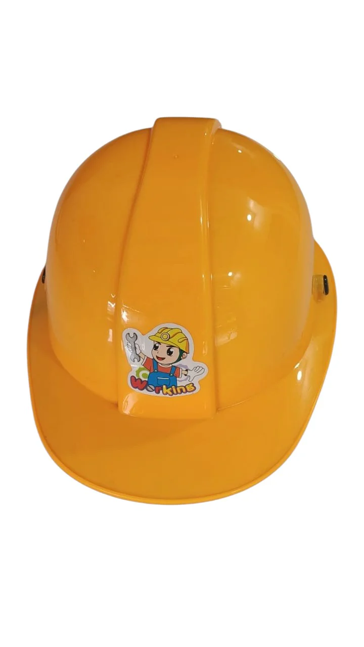 Yellow Construction Worker Helmet for Kids | Civil Engineer Builder Fancy Dress Accessory for Themed Parties And Role Play - Image 3