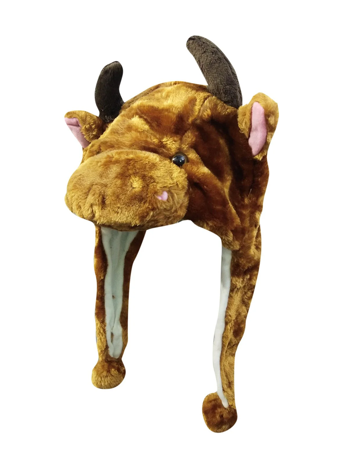Brown Bull Animal Hoodie Kids & Adults Fancy Dress Costume Accessory - Image 3