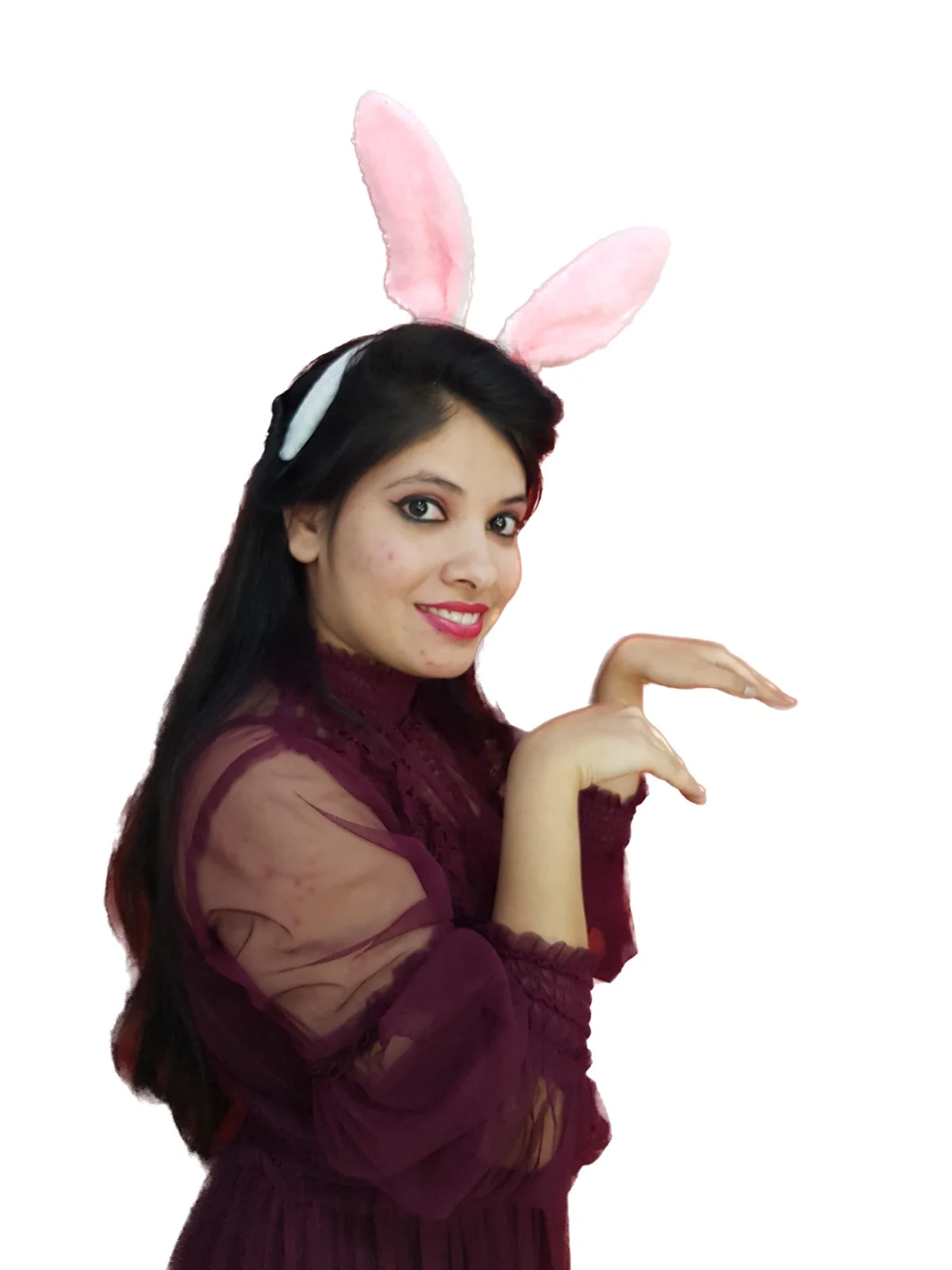 Bunny Rabbit Ears HeadBand Girls Fancy Dress Costume Accessories - Image 6