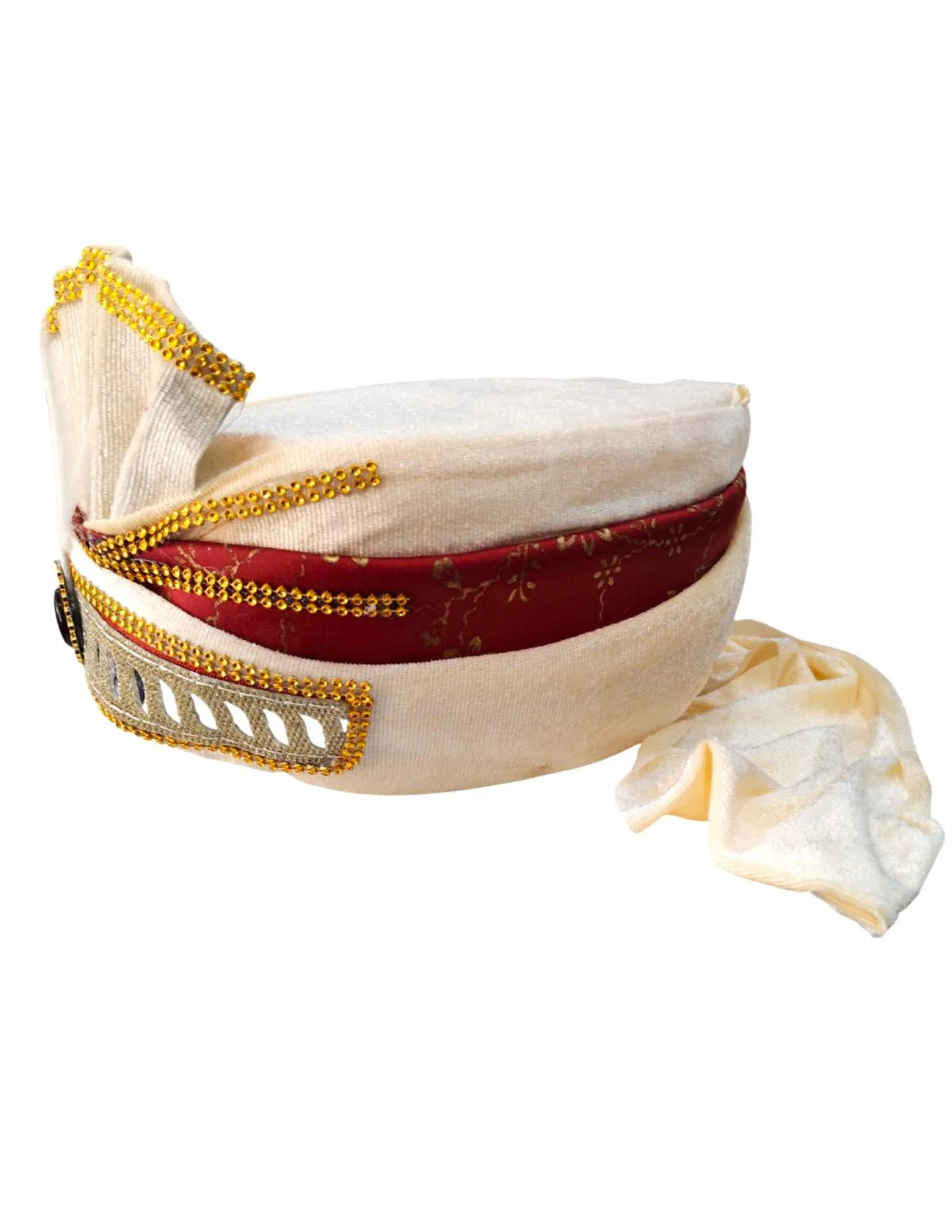 Beige Indian Dulha Pagdi Indian Wedding Turban for Kids & Adults - Image 5