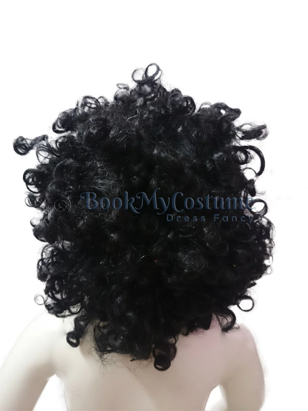 Black Curly Hair Wig Unisex Adult & Kids Fancy Dress Costume Accessory - Image 6