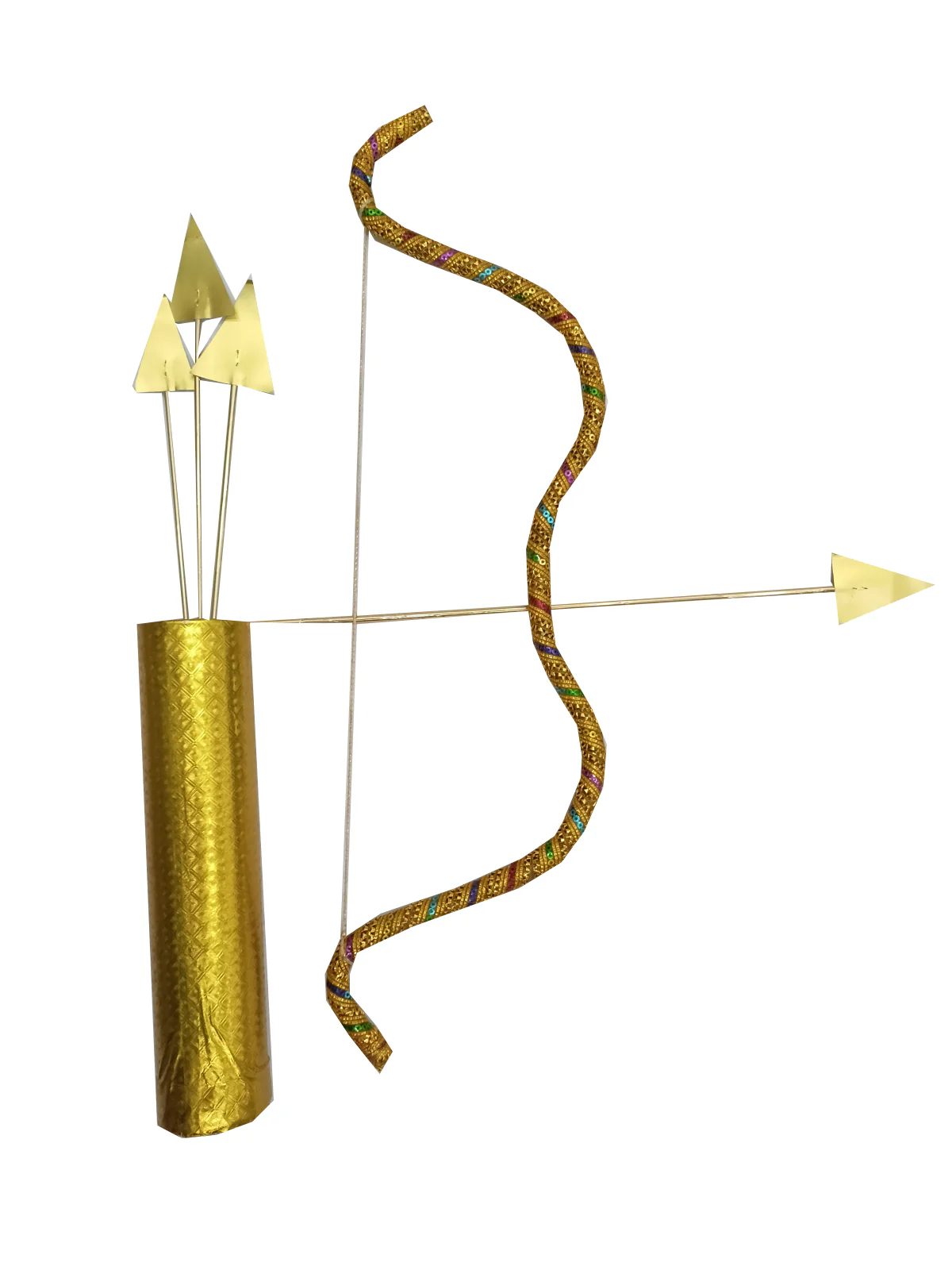 Bow and Arrow Indian Teer Kaman Ramleela Accessory for Kids and Adults Fancy Dress Costume - Image 11