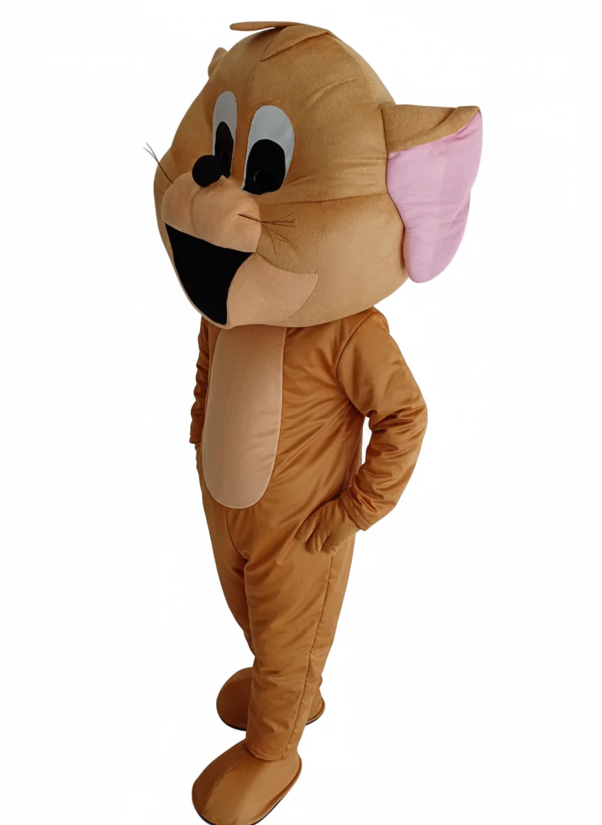 Buy Naughty Mouse Brown Cartoon Mascot Costume For Theme Birthday Party & Events | Adults | Full Size - Image 4
