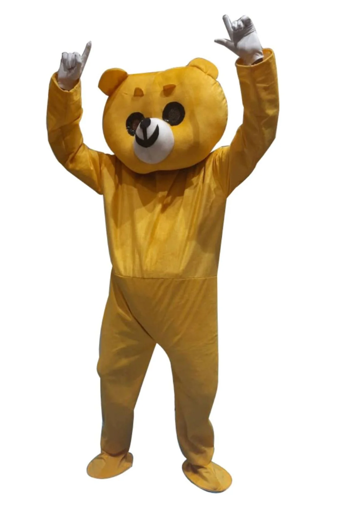 Buy Funny Yellow Prank Bear Mascot Costume For Instagram Youtube Videos Making & Events | Adults | Full Size