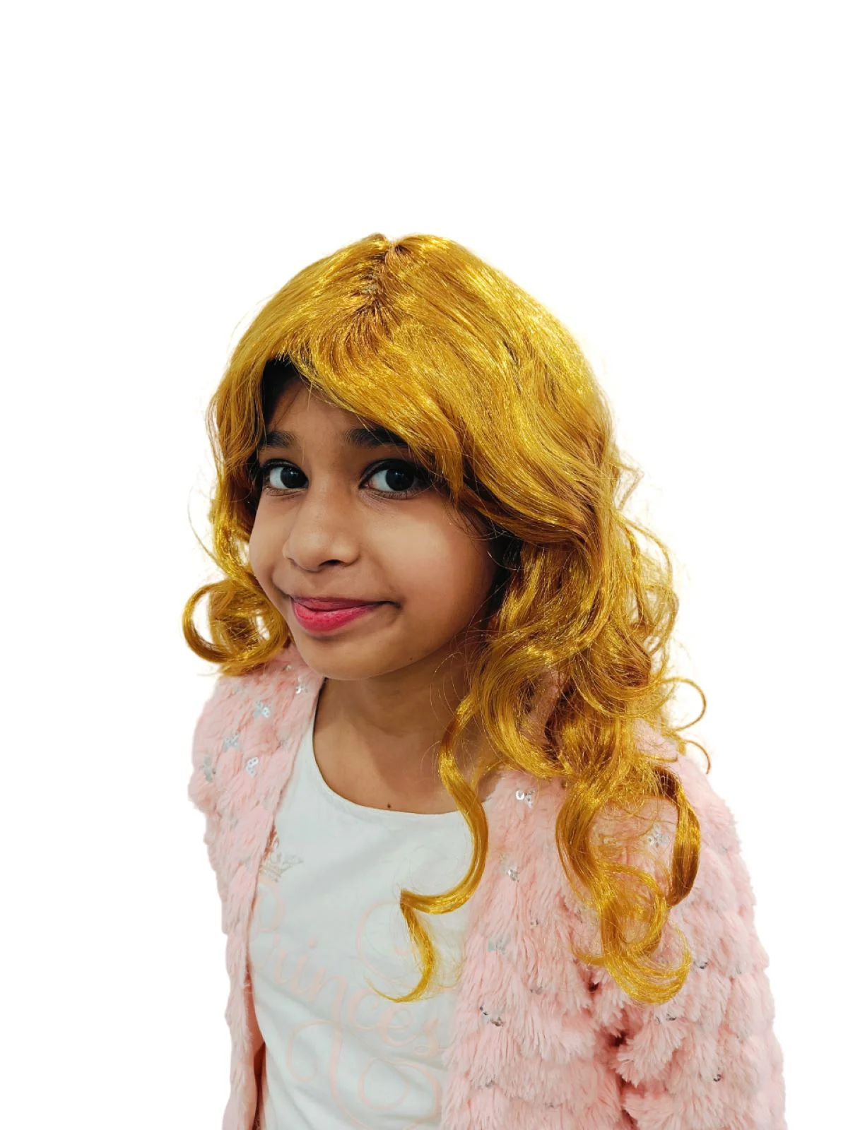 Buy Golden Blonde Color Foreigner Long Hair Wig for Girls and Women Fancy Dress Costume Accessory - Image 4