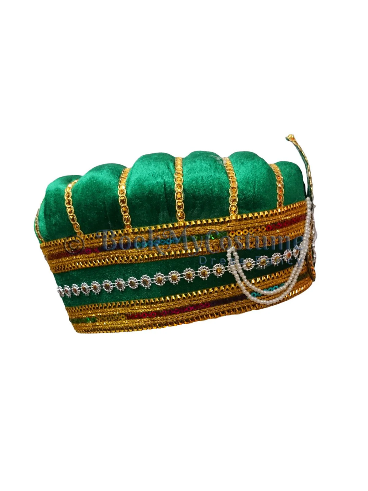 Green Mughal Emperor Ruler Pagdi Indian Turban for Boys and Men - Image 4