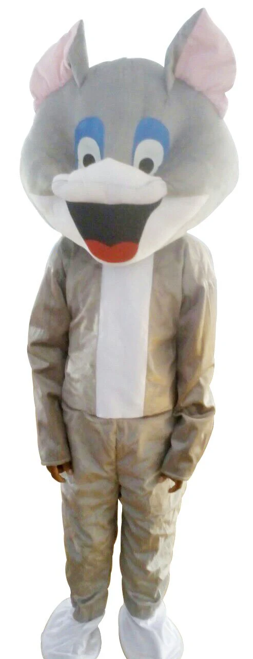 Buy Grey Mischievous Cat Cartoon Mascot Costume For Theme Birthday Party & Events | Adults | Full Size - Image 2