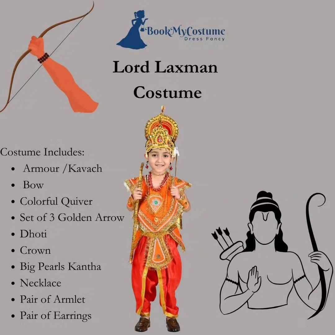 Laxman Prince Ram's Brother Ramlila Mythology Kids & Adults Fancy Dress Costume - Image 7