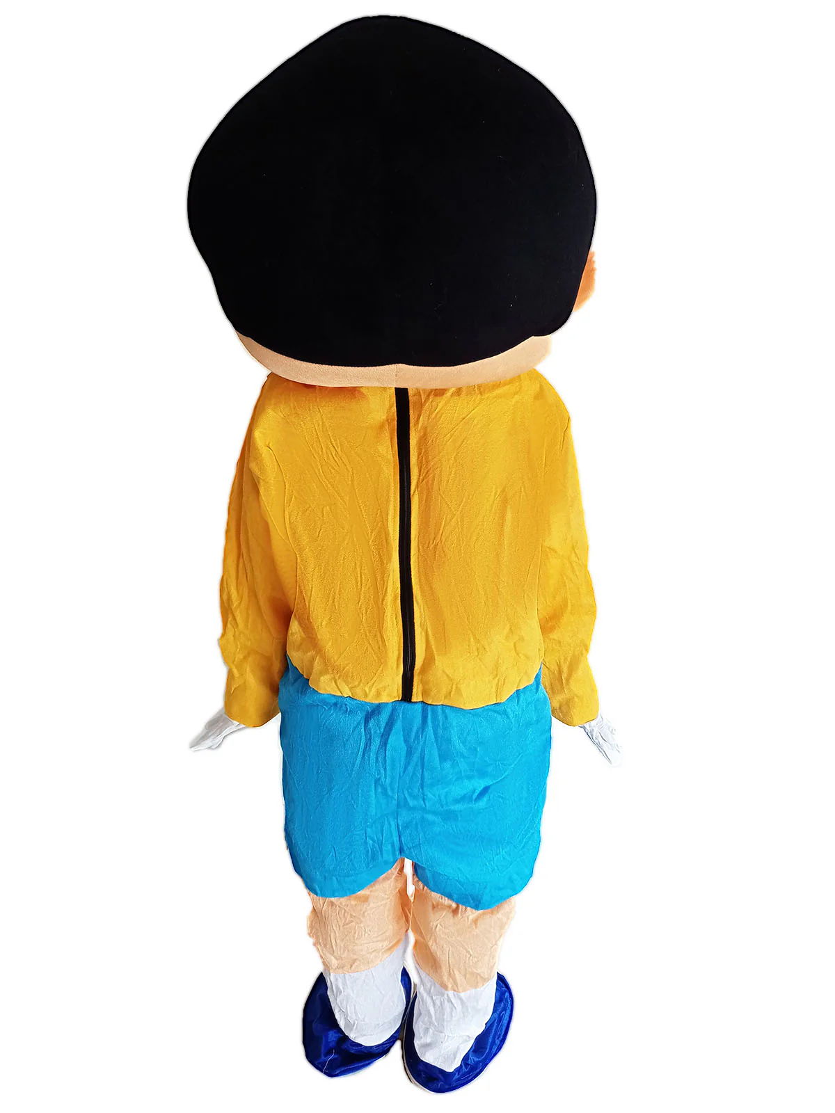 Lazy & Clumsy Cartoon Character Mascot Costume with Specs for Theme Parties & Events | Adult Full-Size | Yellow & Blue - Image 5