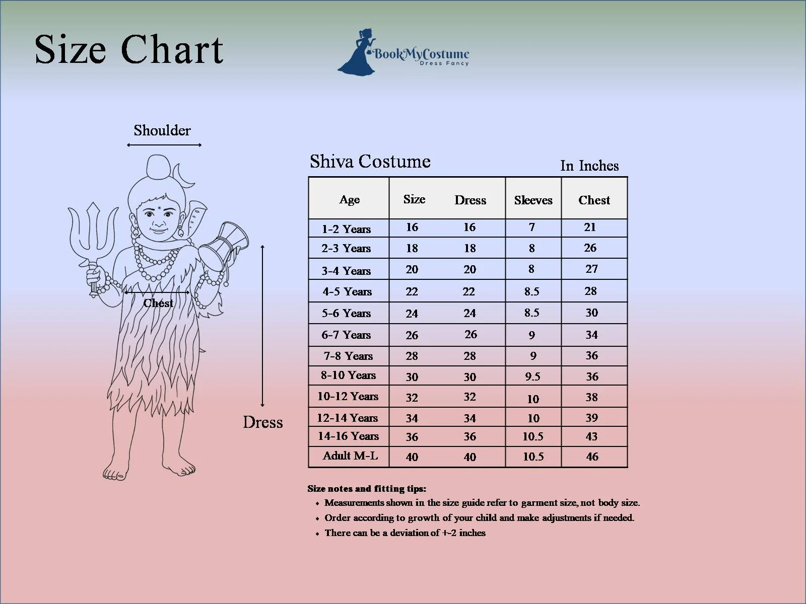 Lord Shiv Shankar Bhagwan Hindu God Kids & Adults Fancy Dress Costume - Regular - Image 3