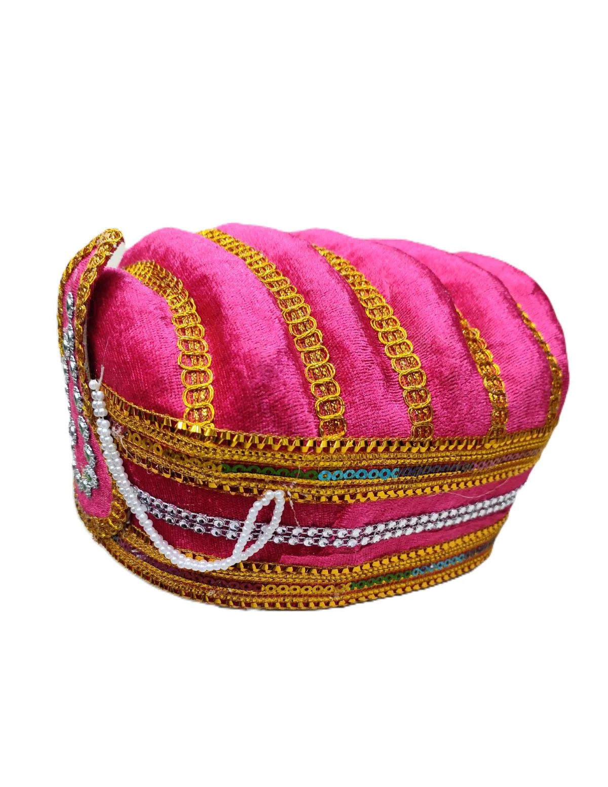 Pink Mughal Emperor Pagdi Indian Turban for Boys and Men - Image 4