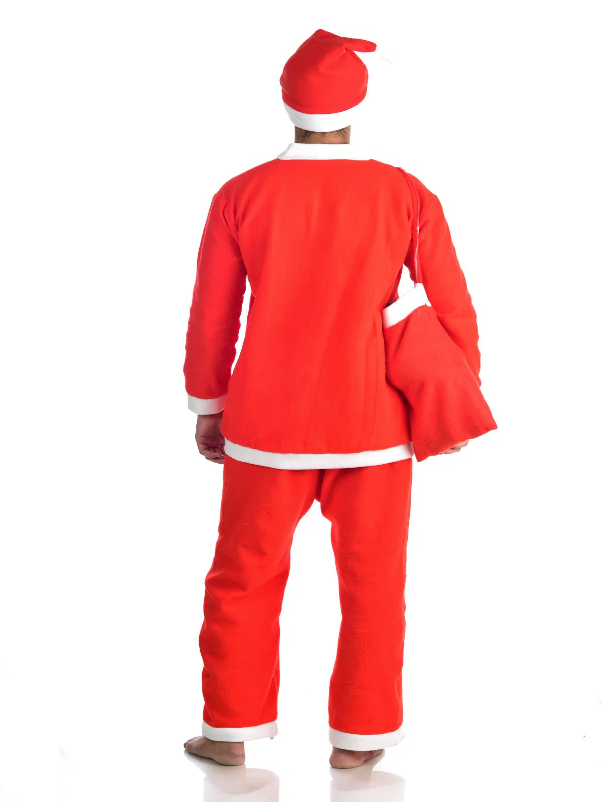 Santa Boy Costume Set of 4 (Jacket, Bottom, Bag, & Cap) Kids & Adults Christmas Costume - Image 13