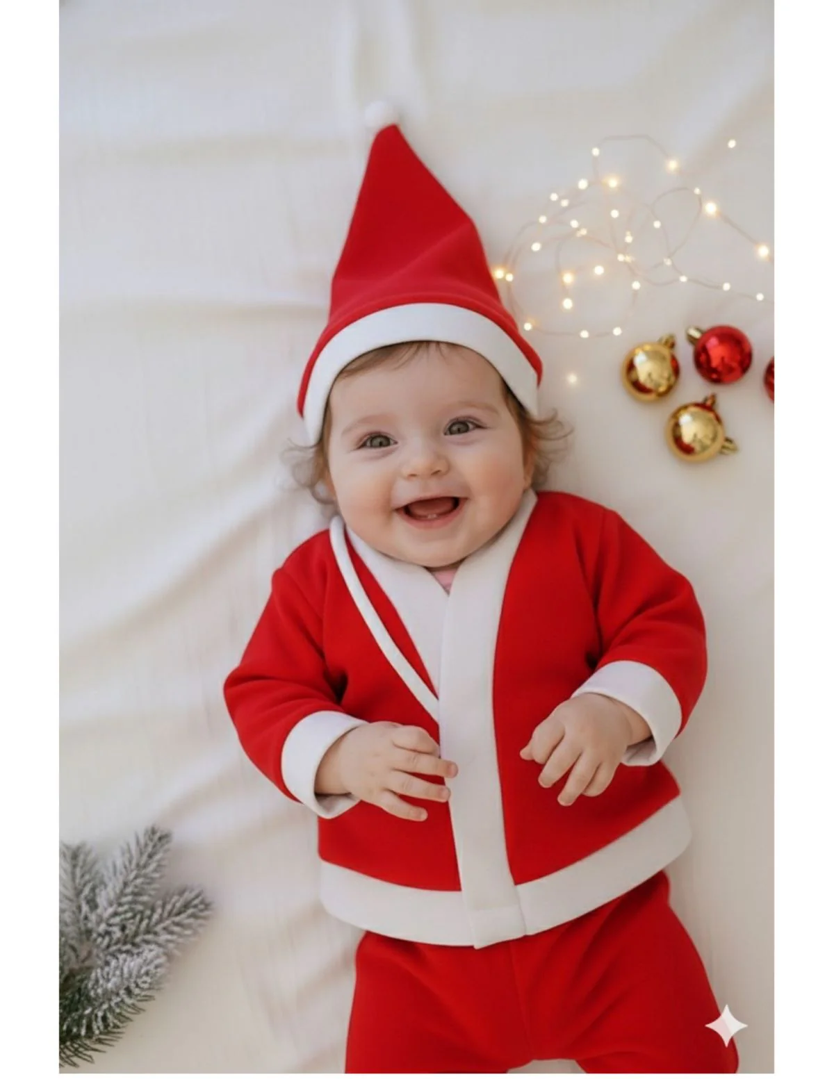 Santa Boy Costume Set of 4 (Jacket, Bottom, Bag, & Cap) Kids & Adults Christmas Costume - Image 16