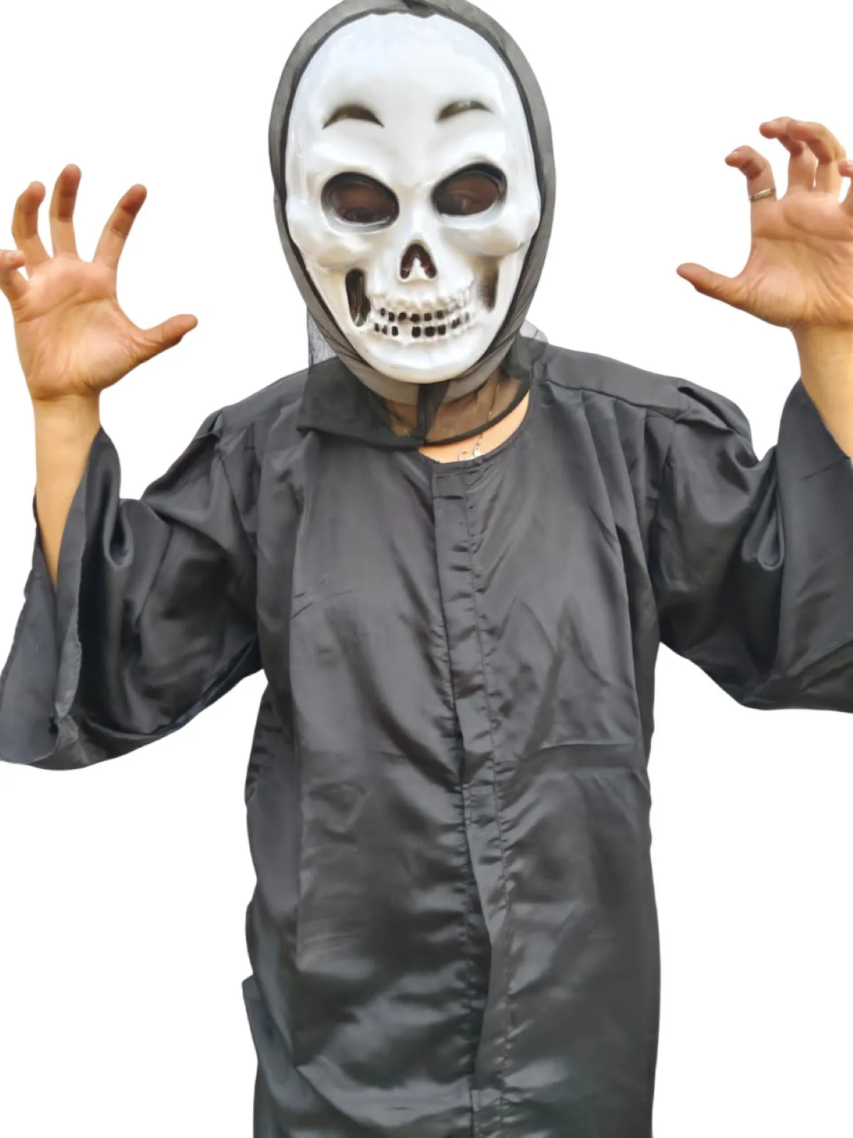 Skeleton Ghost Mask Adult & Kids Fancy Dress Costume Accessory for Halloween - Image 3