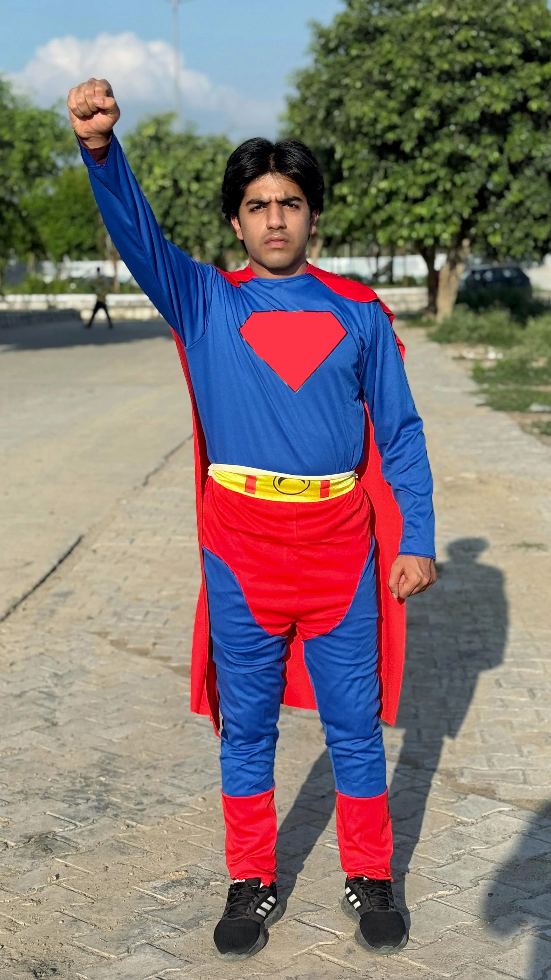 Supreme Man Superhero Halloween Theme Party Costume for Men | Boys | Adults - Regular - Image 4
