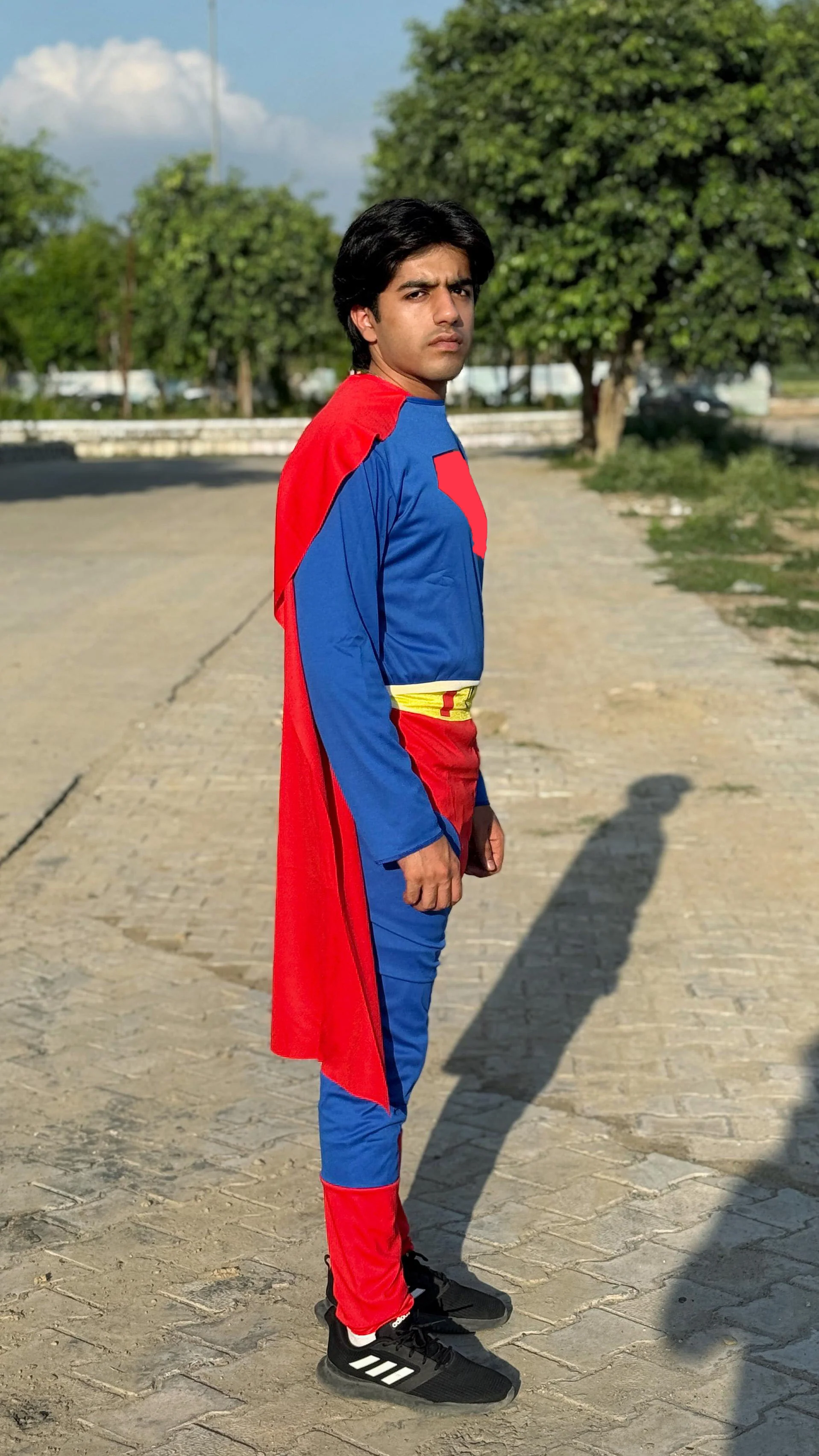 Supreme Man Superhero Halloween Theme Party Costume for Men | Boys | Adults - Regular - Image 5