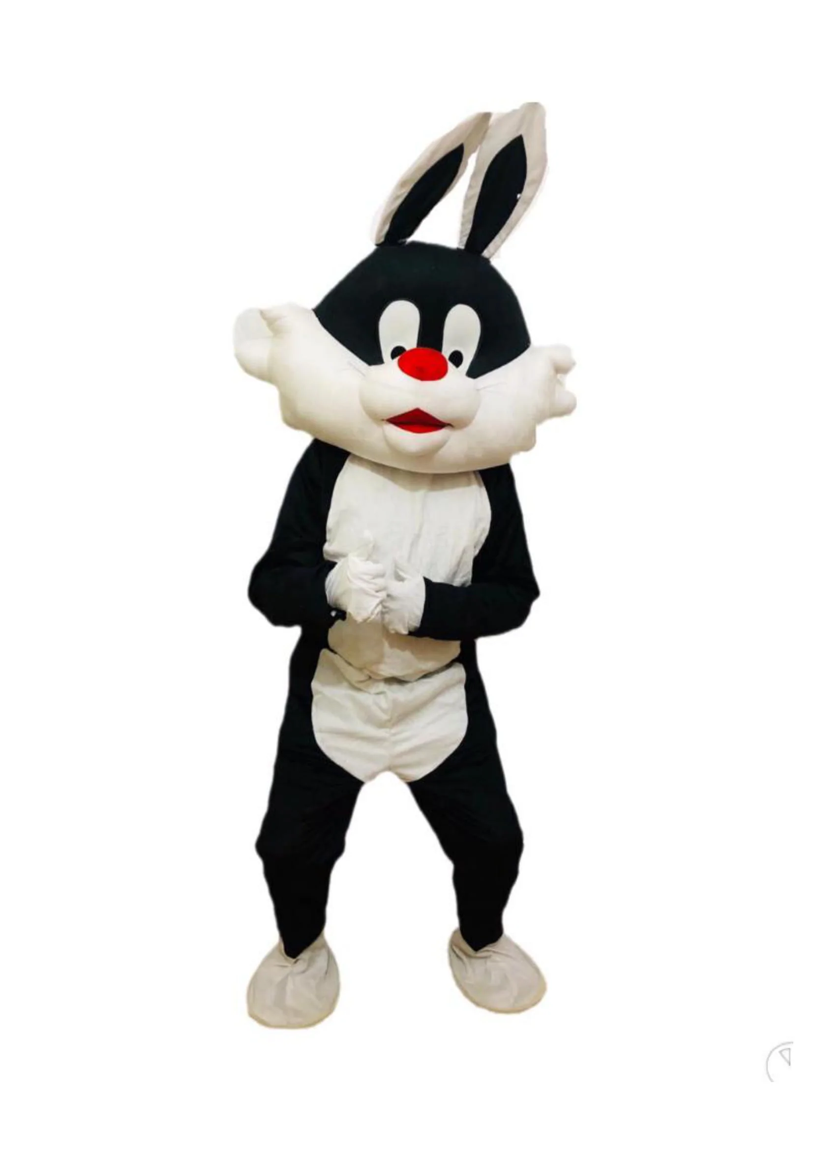 Black & White Funny Cat Cartoon Mascot Costume For Theme Birthday Party & Events | Adults | Full Size Adults