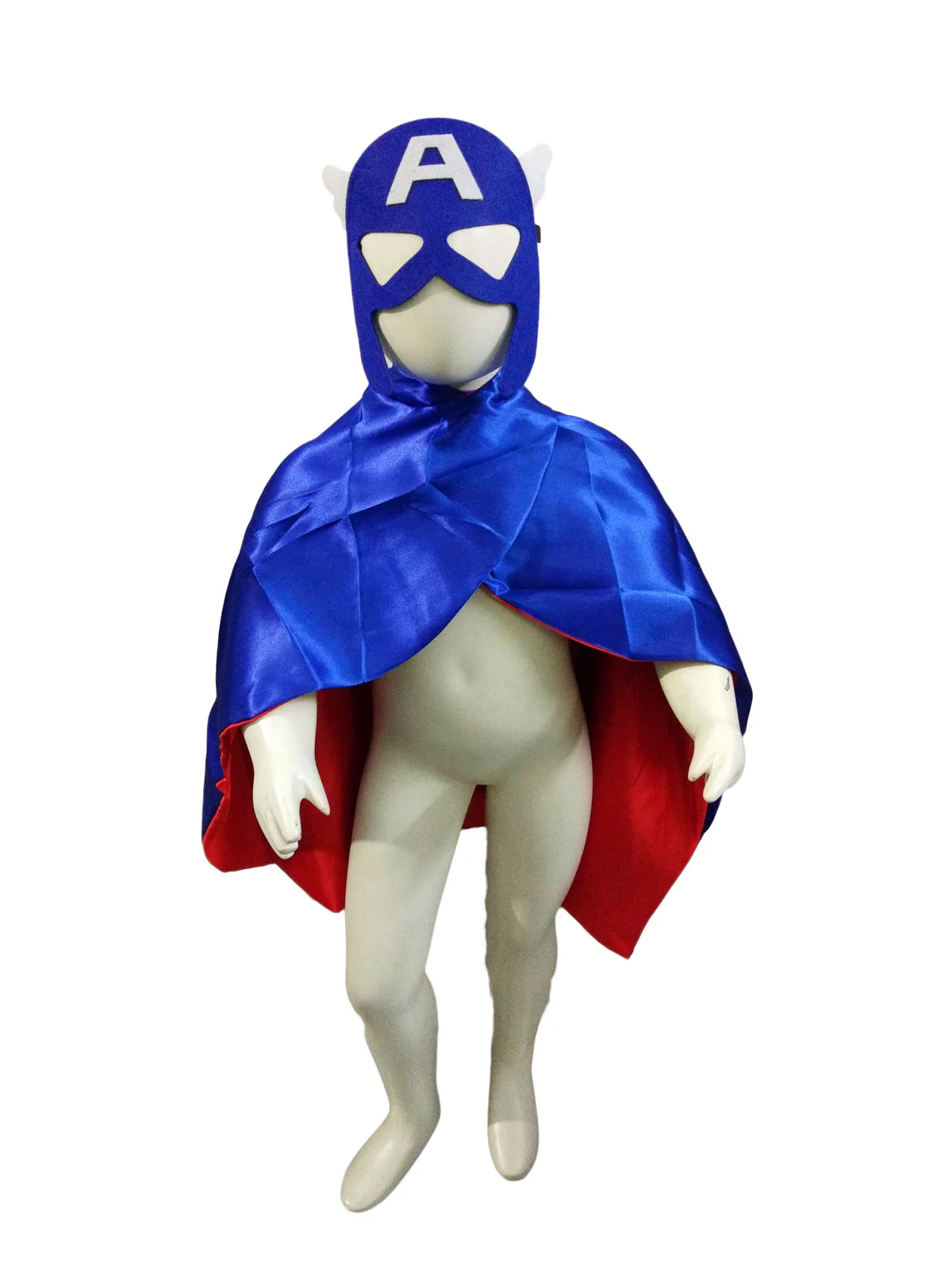 American Superhero Cape Kids Fancy Dress Costume