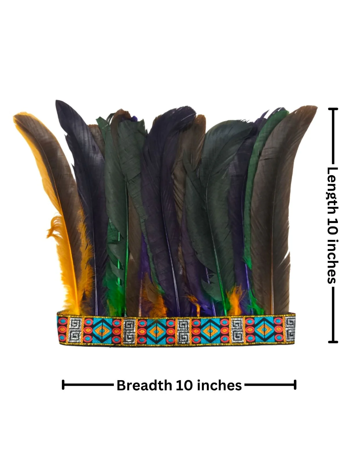 Carnival Multicolor Feather Headdress Crown Fancy Dress Costume - Image 8