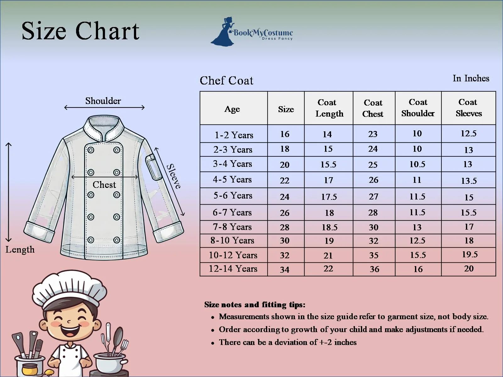 Chef Baker Professional Cook Kids Fancy Dress Costume - Image 2