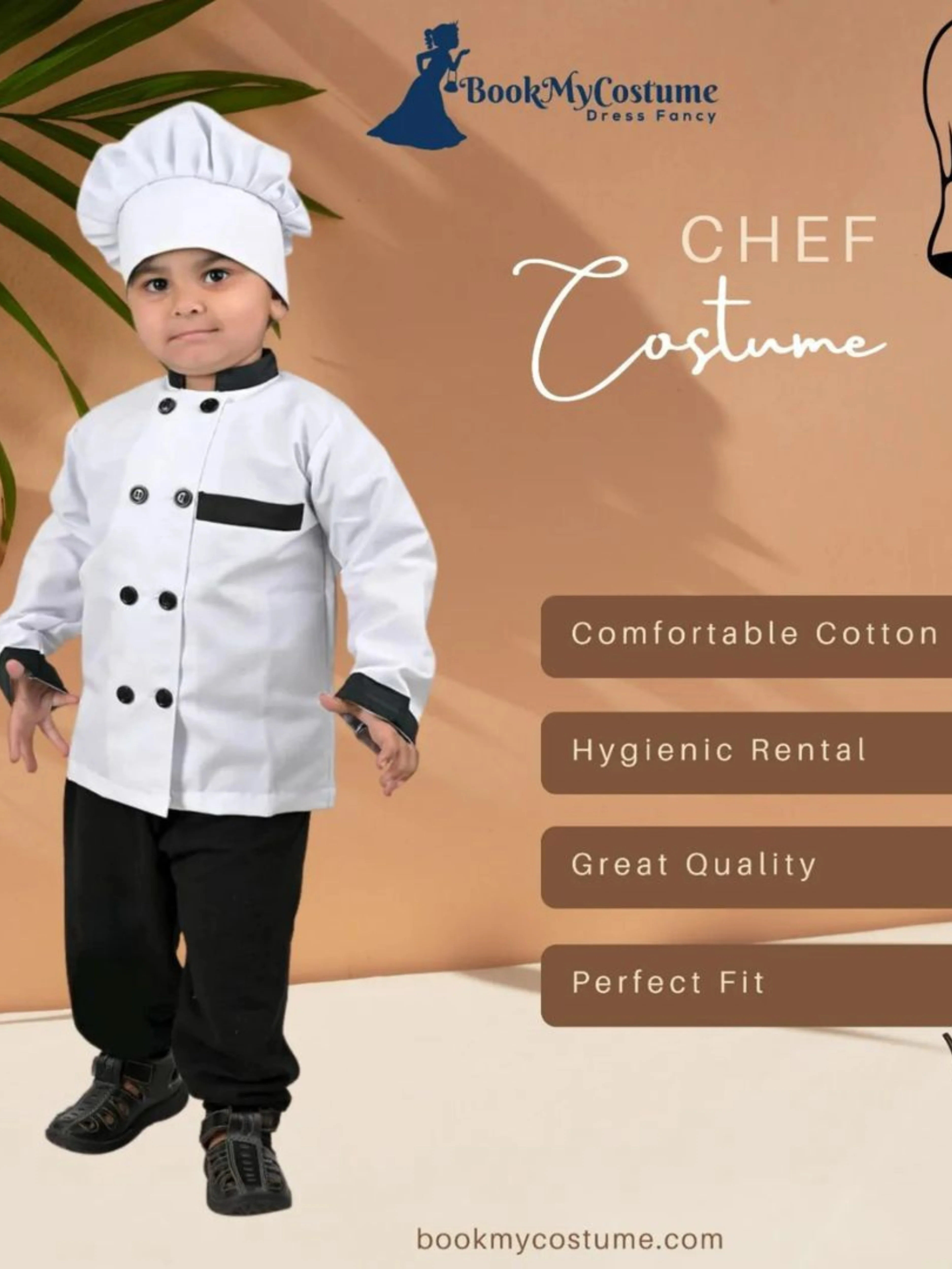Chef Baker Professional Cook Kids Fancy Dress Costume - Image 4