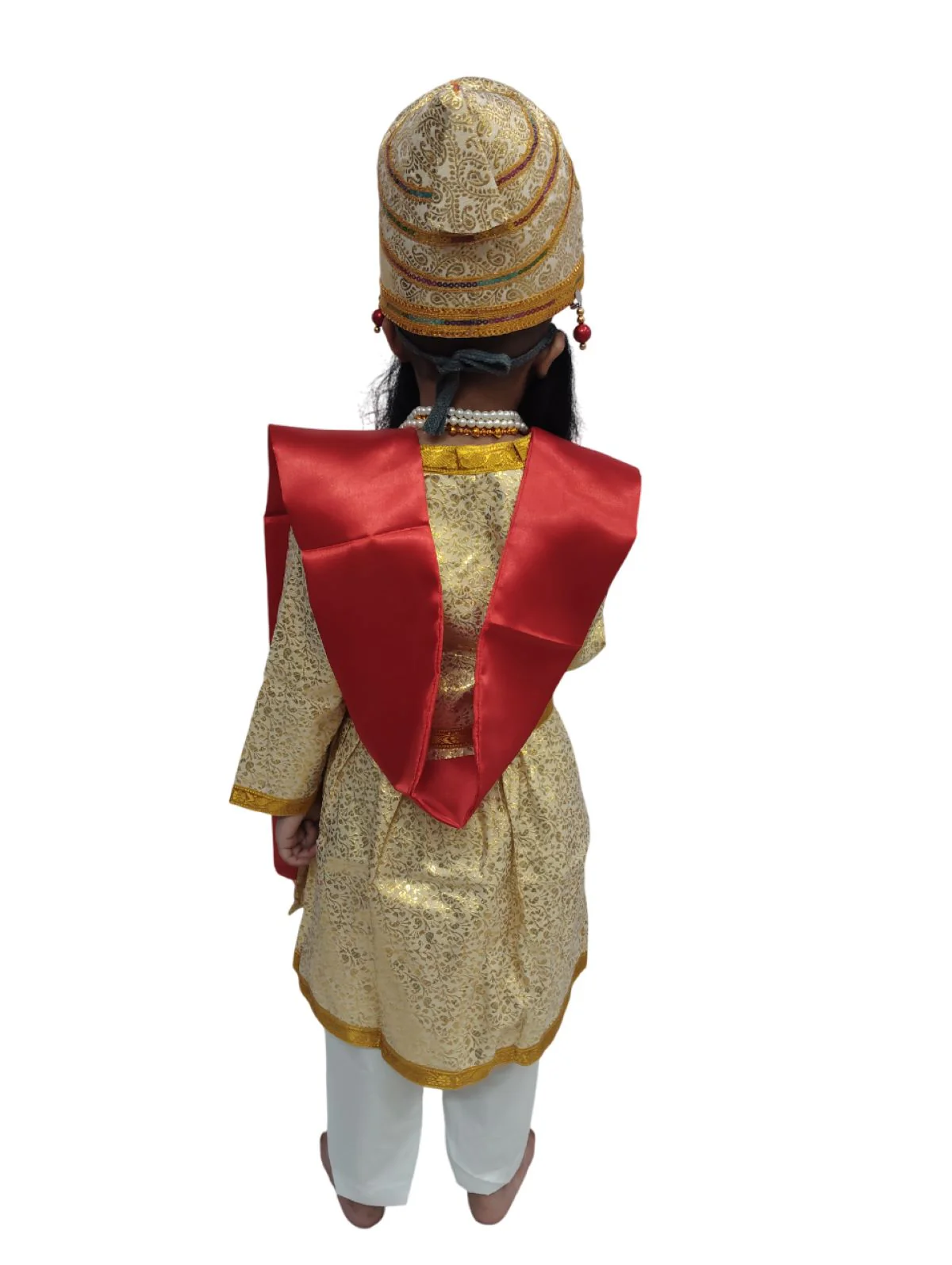 Chhatrapati Shivaji Maharaj Indian Maratha Warrior King Kids & Adult Fancy Dress Costume for Boys  with Beard & Talwar - Image 3