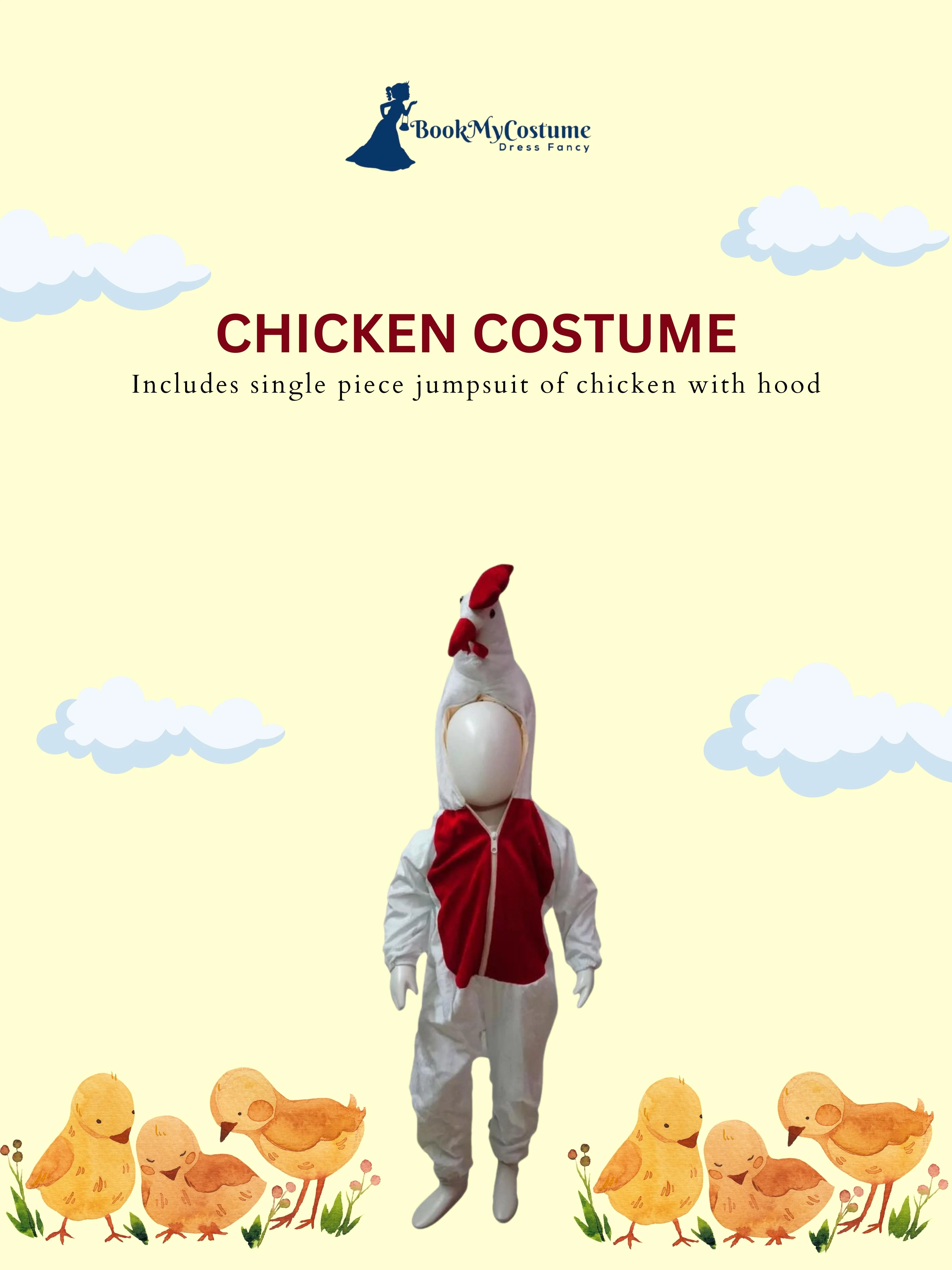 Chicken Hen Bird Kids Fancy Dress Costume - Image 3