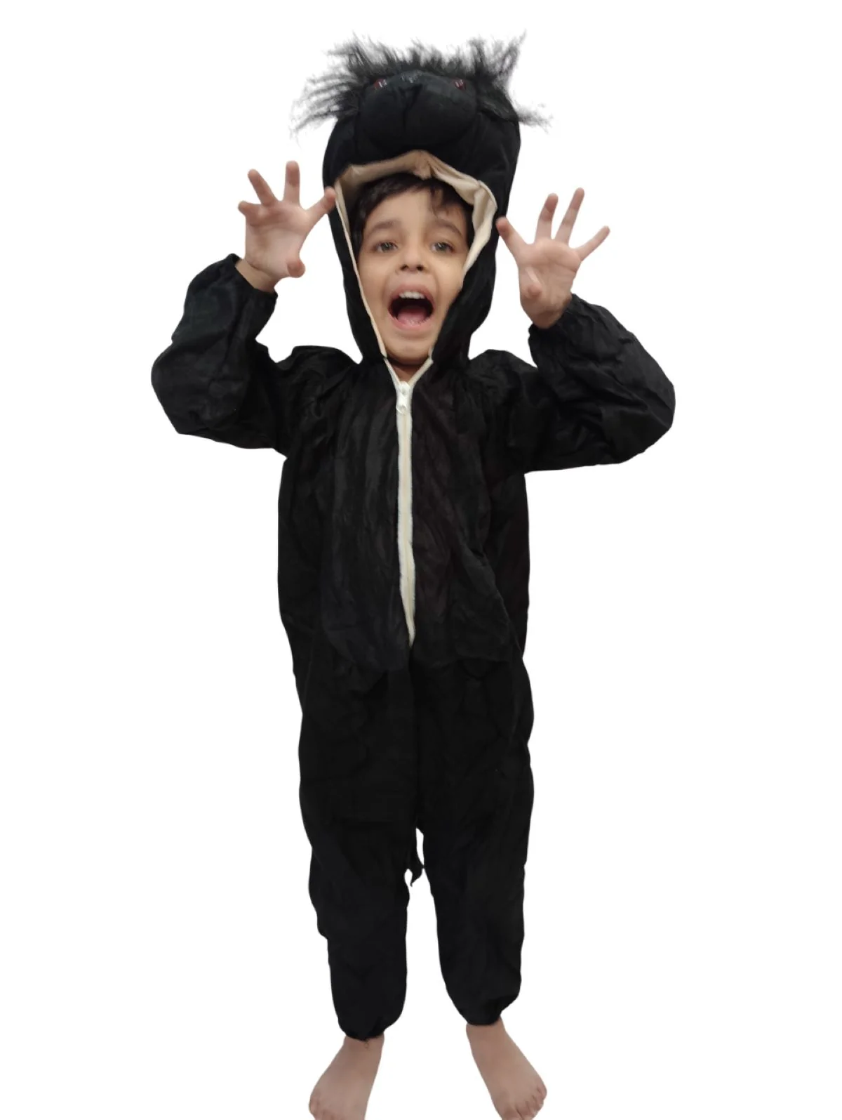 Chimpanzee Gorilla Black Monkey Animal Kids Fancy Dress Costume - Image 3