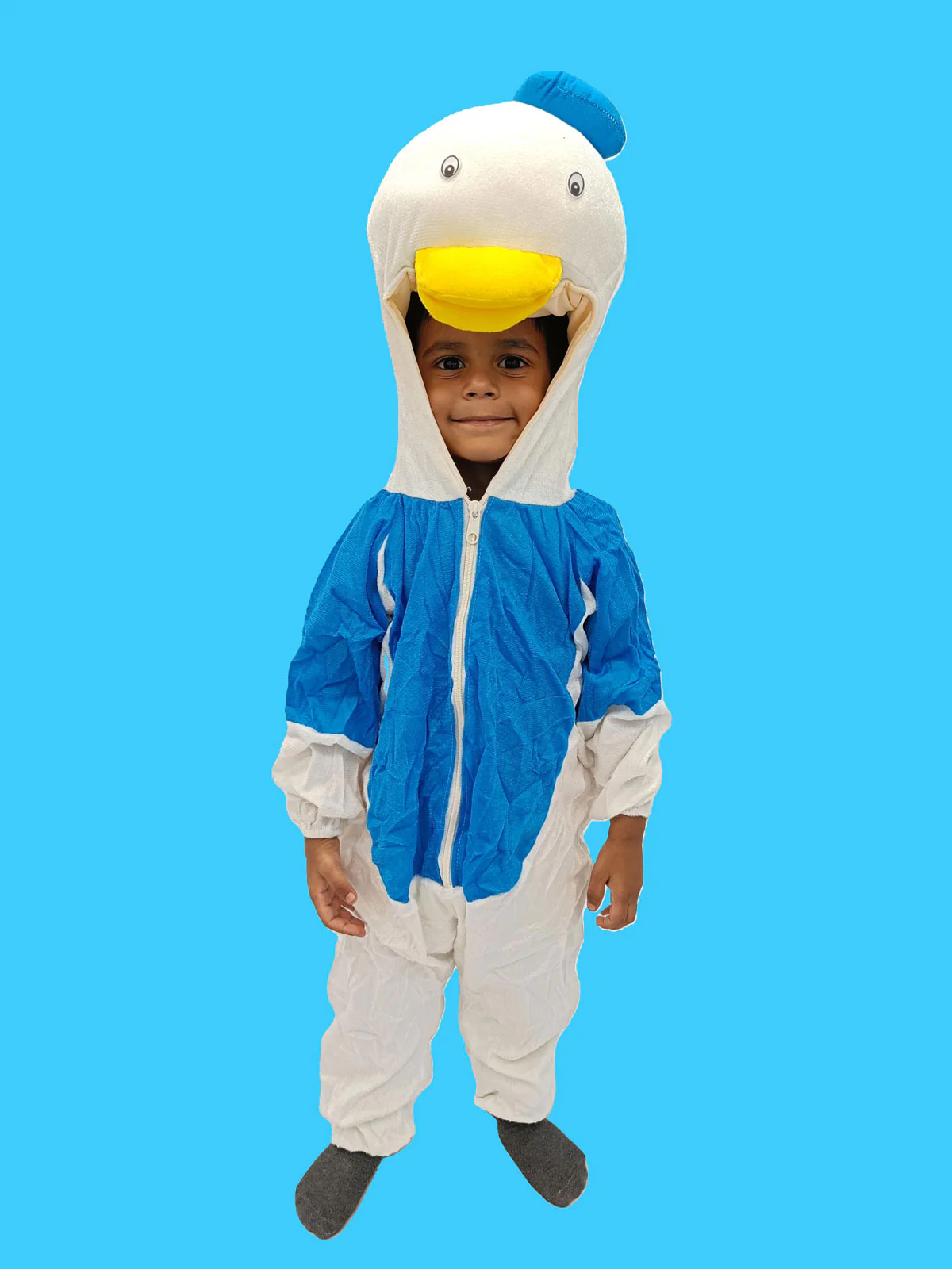 Comical Sailor Duck Cartoon Kids Fancy Dress Costume | Blue & White