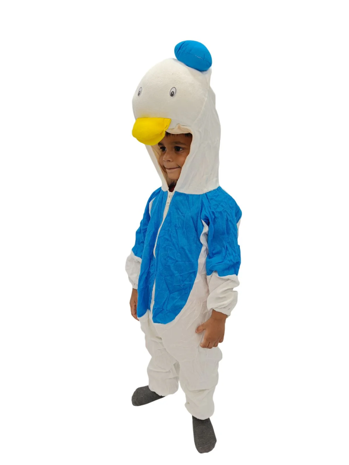 Comical Sailor Duck Cartoon Kids Fancy Dress Costume | Blue & White - Image 3