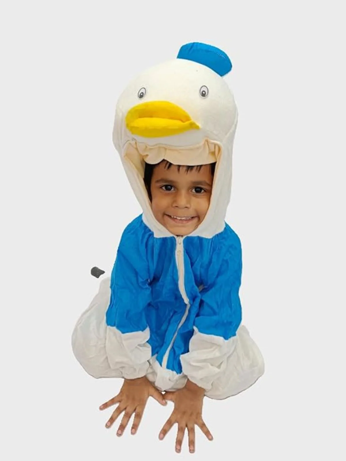 Comical Sailor Duck Cartoon Kids Fancy Dress Costume | Blue & White - Image 4