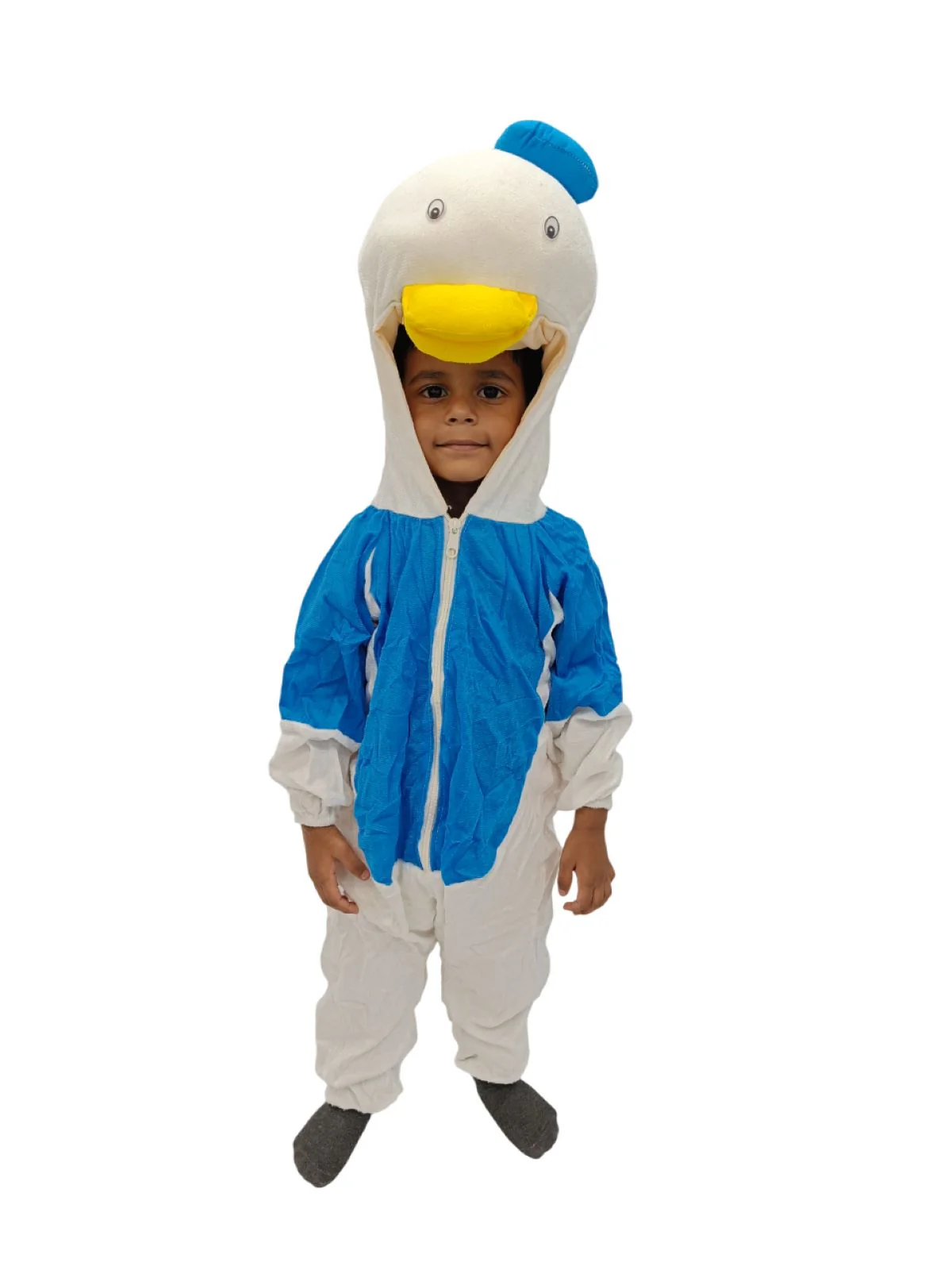 Comical Sailor Duck Cartoon Kids Fancy Dress Costume | Blue & White - Image 5