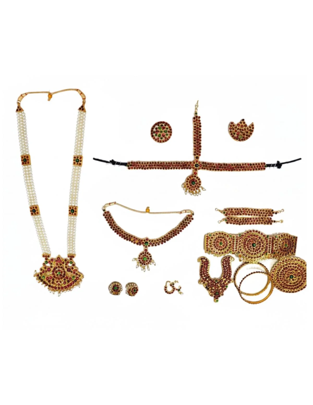Complete Heavy Jewellery 10 Pcs Set Accessory for Girls Kids & Adult Fancy Dress Costume - Image 13