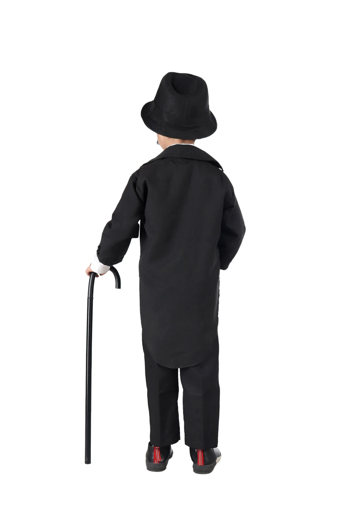 Charlie Chaplin Dress for Boys | Comic Character Fancy Dress Costume | Charlie Chaplin Costume for Kids | With Stick - Image 6