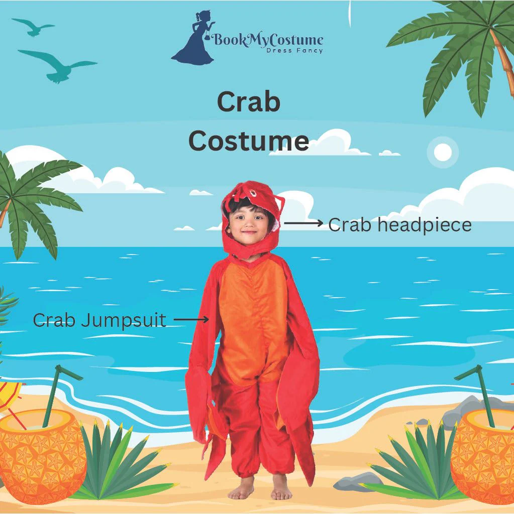 Crab Aquatic Animal  Kids Fancy Dress Costume - Image 4