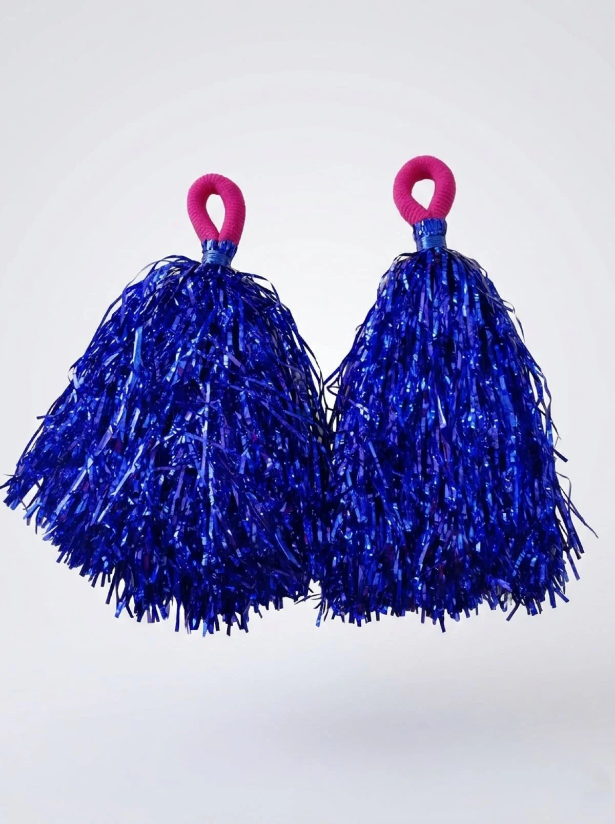 Dark Blue Pom Poms Cheerleader Dance Kids & Adults Costume Accessory - Image 2