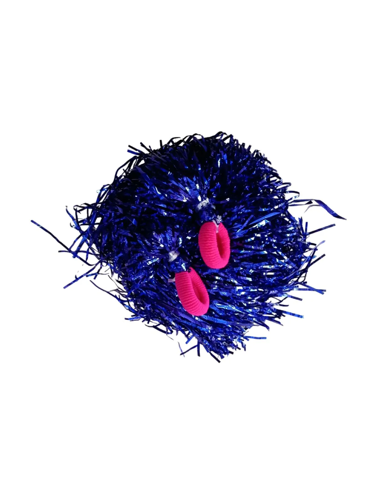 Dark Blue Pom Poms Cheerleader Dance Kids & Adults Costume Accessory - Image 3